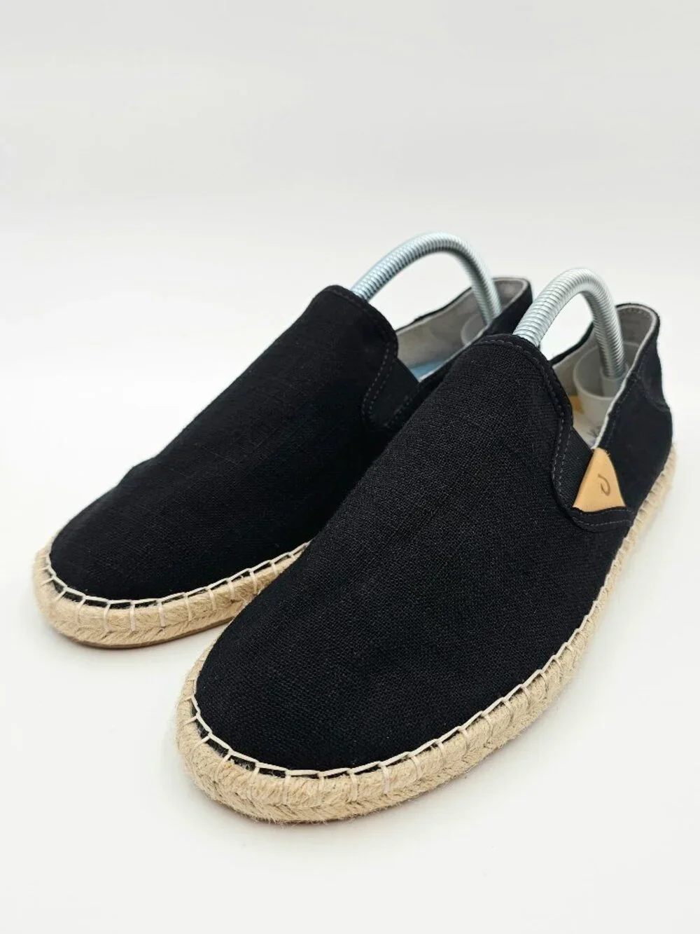 Olukai Kaula Pa'a Kapa Black Convertible Espadrille Sandals Shoes Women's Size 9